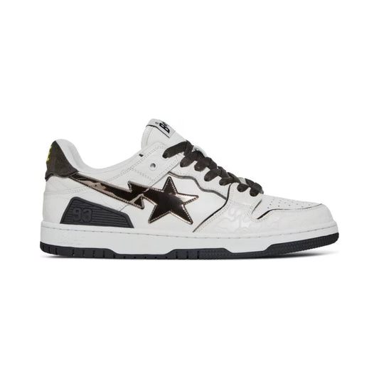 Bape SK8 Sta Low White Silver