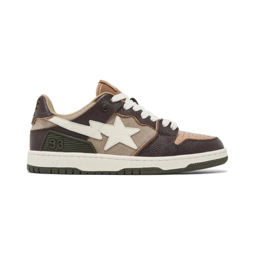 Bape SK8 Sta Low Brown Ivory