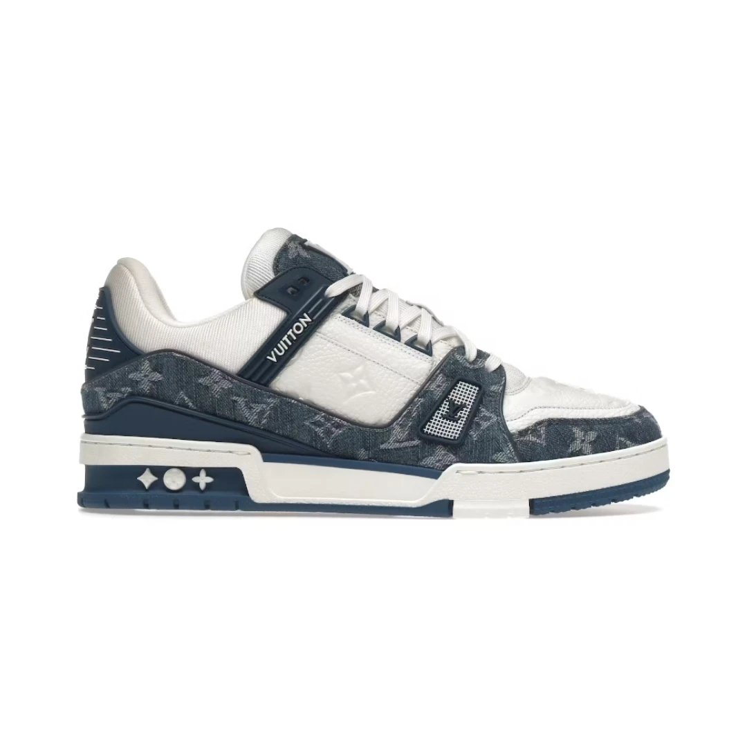 Luis Vitton Trainer Monogram Damien White Blue